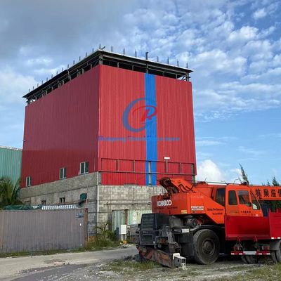 Commercial Prefabricated High Rise Buildings , Steel Frame Structure Building Construction