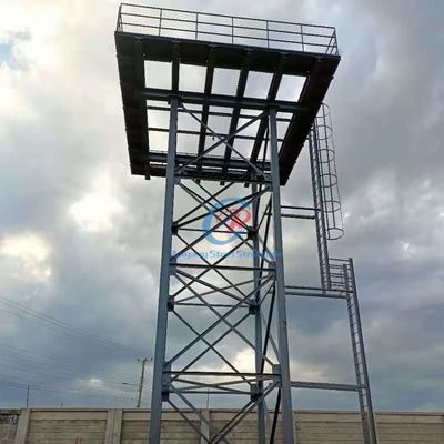 High Rise Heavy Steel Structure Water Tank Tower For Galvanized Water Tank
