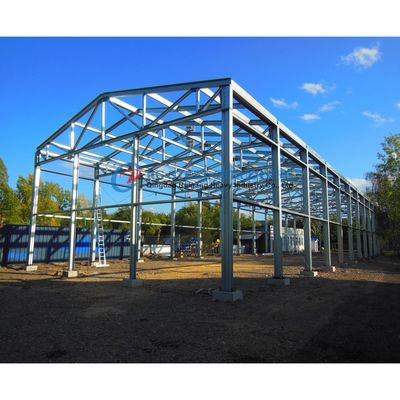 Galvanized / Painted Steel Structure Storage Warehouse Earthquake Resistant