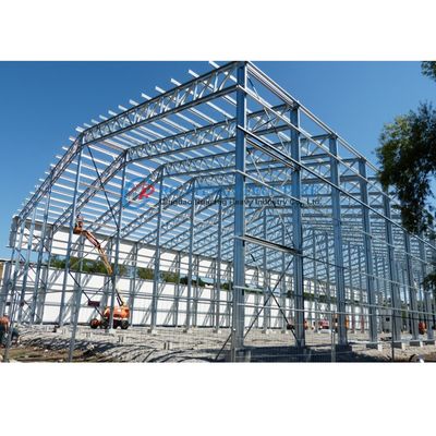 Custom Light Steel Structure Warehouse , Steel Frame Warehouse Building