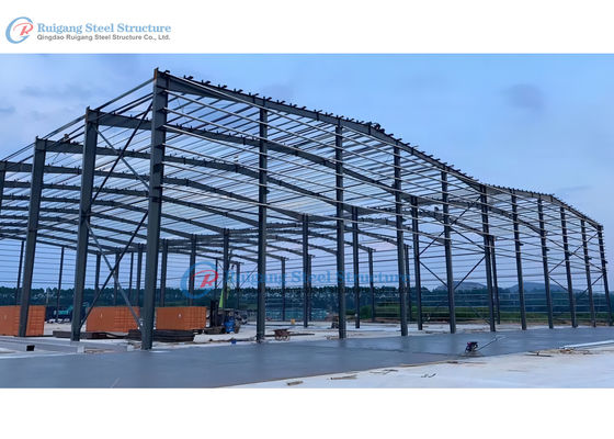 Customized Steel Structure Warehouse , Prefab Steel Buildings Construction