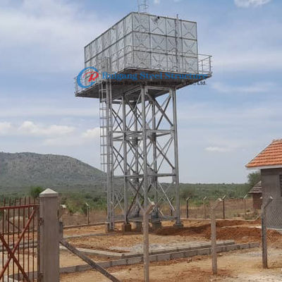 GRP Elevated Water Tank with Steel Tower Metal Stand For Water Tank