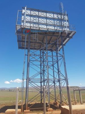 Customized Size And Height Hot Dip Galvanized Steel Structure Frame Elevated Water Tank Stand Tower 10m