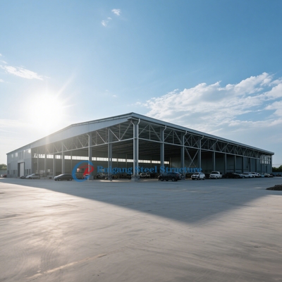 High Quality Prefabricated PEB Steel Structure Workshop Building With Insulated Sandwich Panel