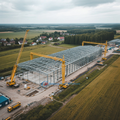 High Quality Customized PEB Steel Structure Building For Factory With Insulated Panels And Wall Lights
