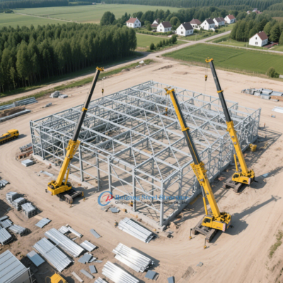 Large Span Prefabricated PEB Steel Structure Factory Building Steel Frame Glass Manufacturing Workshop