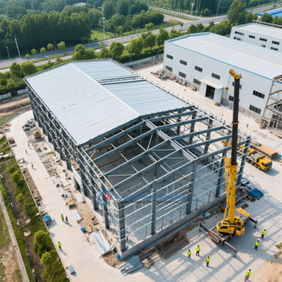 Factory Direct Prefabricated PEB Steel Structure Warehouse For Storage With High Quality Sandwich Panel