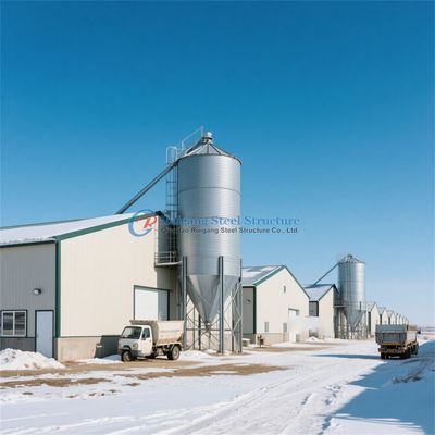 Poultry Farm Steel Structures , Q235 Q345 Steel Cattle Buildings