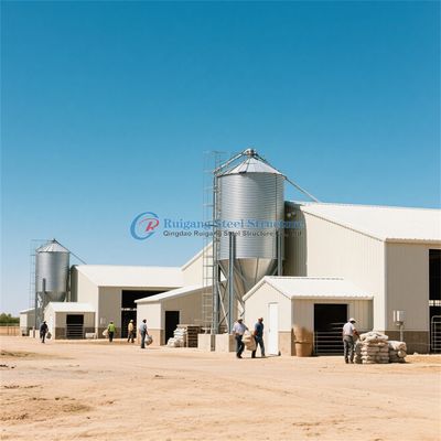 Prefab Steel Structure Poultry House Customized Steel Frame Chicken Coop