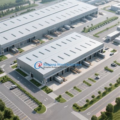 Kolom Komposit Gudang Prefabrikasi Baja Beton Rangka Stud Struktur Baja PEB