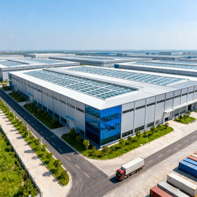 Wind Load Resistant Hot-Dip Galvanized PEB Steel Structure with Bolted or Welded Connection