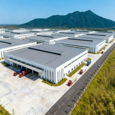 PEB Steel Structure Prefab Metal Building with Wind Load Up to 300 km/h Hot-dip Galvanization and Bolted or Welded Connection