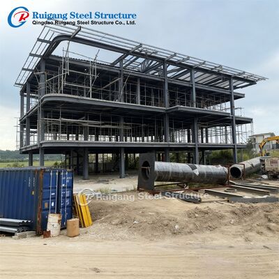 Wind Load Up to 300 km/h Multi-Storey Steel Building with Hot-Dip Galvanization and Q355/Q235 Steel Grade