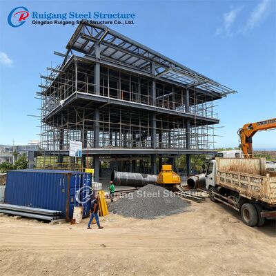 Multi-Storey Steel Building with Wind Load Up to 300 km/h Hot-dip Galvanization and Q355/Q235 Steel Grade