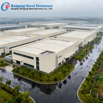 Durable Steel Structure Warehouse with 300 km/h Wind Load, Hot-dip Galvanization, and Clear-Span Design for Industrial Storage