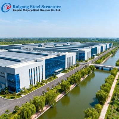 Prefab Steel Structure Warehouse with Hot-dip Galvanization and Q355/Q235 Steel Grade for Up to 300 km/h Wind Load