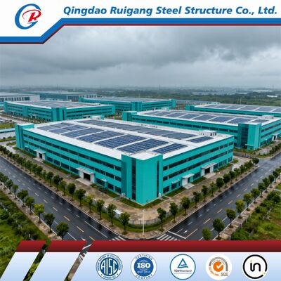 Prefab Steel Building with 300 km/h Wind Load Hot-dip Galvanization and Clear-Span Design for Industrial Steel Warehouse