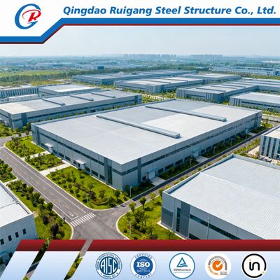 Fast and Easy Install Modular Steel Warehouse with 300 km/h Wind Load and Hot-dip Galvanization