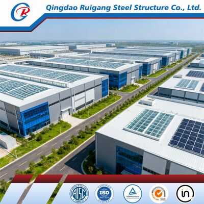 Prefab Steel Structure Warehouse with 300 km/h Wind Load, Hot-dip Galvanization, and Clear-Span Design for Industrial Use