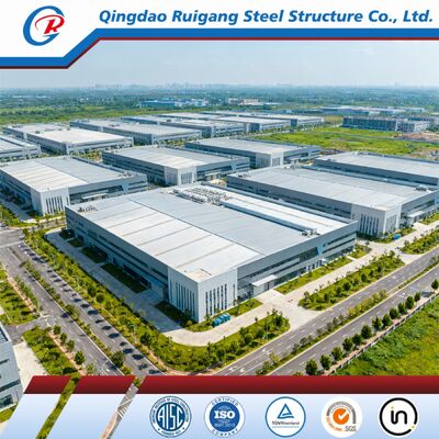 Hot-dip Galvanized Prefab Steel Building with 300 km/h Wind Load and Clear-Span Design for Industrial Storage