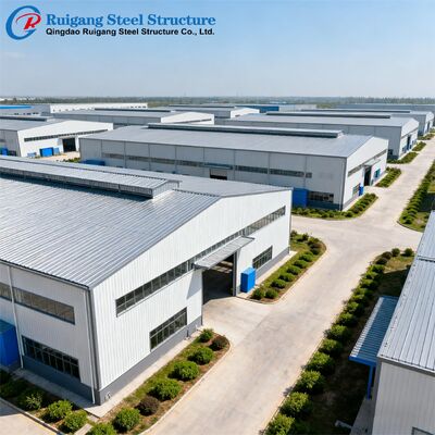 Prefabricated Steel Structure Building with Q355/Q235B Steel Grade and Hot-dip Galvanization for Wind Load Up to 300 km/h