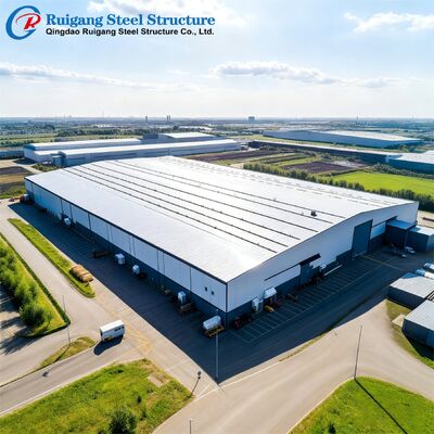 Durable Prefabricated Steel Building with Hot-dip Galvanization and Q355/Q235B Steel Grade for Wind Load Up to 300 km/h