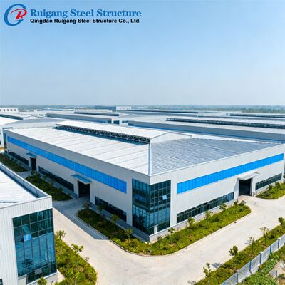 Prefabricated Steel Structure Building with Q355/Q235B Steel Grade and Hot-dip Galvanization for 300 km/h Wind Load Resistance
