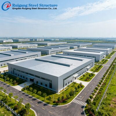 Prefabricated Steel Structure Building with Q355/Q235B Steel Grade Hot-dip Galvanized for Wind Load Up to 300 km/h