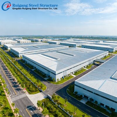 Prefabricated Steel Structure Building with Q355/Q235B Steel Grade and Hot-dip Galvanization for Wind Load Up to 300 km/h