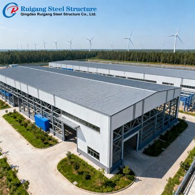 Prefabricated Steel Structure Building with Q355/Q235B Steel Grade and Hot-dip Galvanization for Wind Load Up to 300 km/h