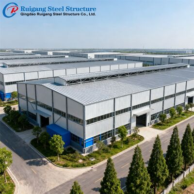 Wind Load Resistant Hot-Dip Galvanized PEB Steel Structure with Bolted or Welded Connection