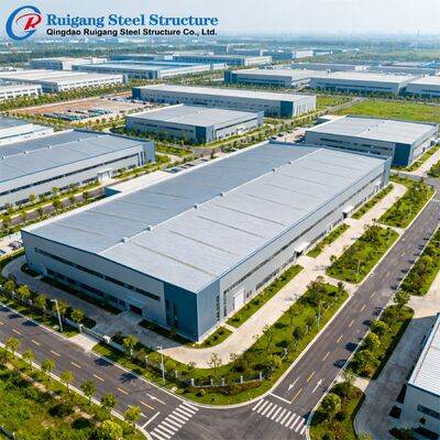 PEB Steel Structure with Wind Load Up to 300 km/h Hot-dip Galvanization and Bolted or Welded Connection