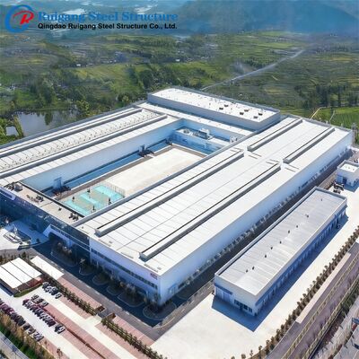 PEB Steel Structure with Wind Load Up to 300 km/h Hot-Dip Galvanized and Bolted or Welded Connection