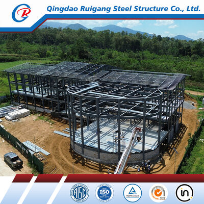 Wind Load Up to 300 km/h Multi-Storey Steel Structure Building with Hot-Dip Galvanization and Q355/Q235 Steel Grade