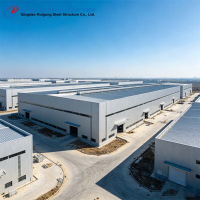 Bangunan gudang prefabrikasi industri / komersial, struktur baja hangar
