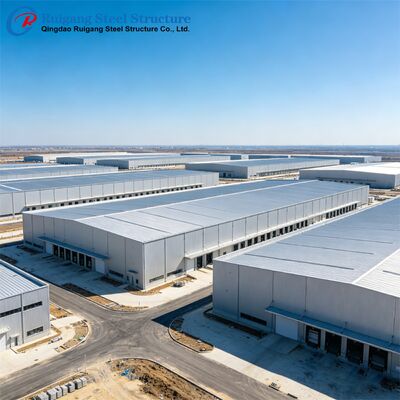 Hot Dip Galvanized Prefab Steel Structure Metal Warehouse Bangunan Industri
