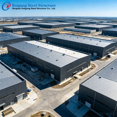 Galvanized / Painted Steel Structure Storage Warehouse Earthquake Resistant