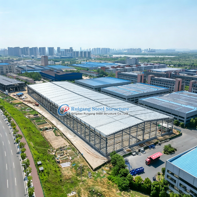 Q355B Prefabricated Steel Buildings / Metal Building Construction With Roof Wall System