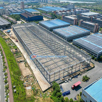 Multi Span Steel Structure Workshop Building , Large Scale Industrial Steel Structure