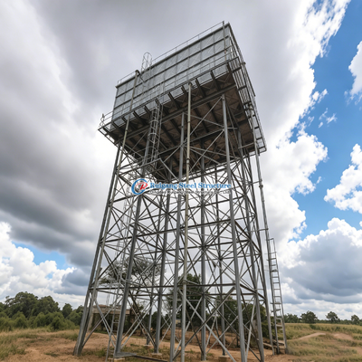 Struktur Baja Galvanis Menara Tangki Air Stand Untuk Tangki Air 10000 Liter Di Afrika