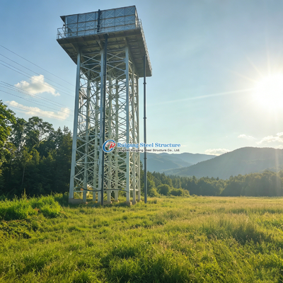 Galvanization Steel HDG Water Tank With Steel Water Tower Tank Stand Industrial Technical 3D Model Design