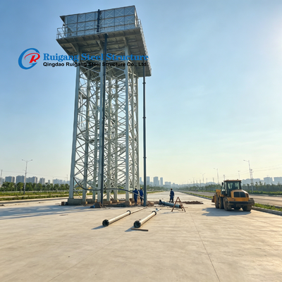 Environmentally Friendly Steel Structure Water Tower, Hot Dipped Galvanized Elevated Water Storage Tank Tower