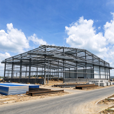 Galvanized Steel Industrial Building, Prefab Steel Structure Warehouse for Logistics & Storage Center