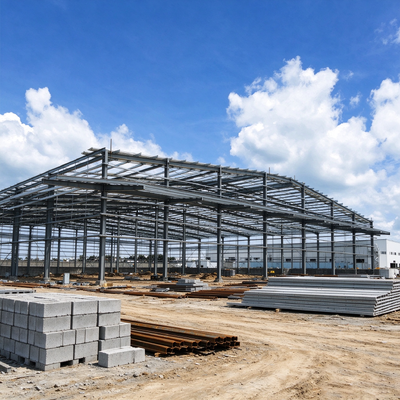 Prefabricated Steel Structure Workshop, Custom Steel Factory Building for Manufacturing Plant